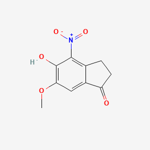 molecular formula C10H9NO5 B8408738 5-Hydroxy-6-methoxy-4-nitro-1-indanone 