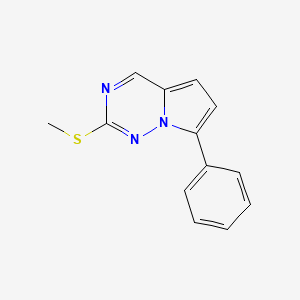 molecular formula C13H11N3S B8408747 2-(Methylsulfanyl)-7-phenylpyrrolo[2,1-f][1,2,4]triazine CAS No. 1232815-54-1