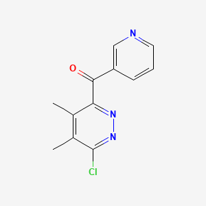 molecular formula C12H10ClN3O B8408754 (6-Chloro-4,5-dimethyl-pyridazin-3-yl)-pyridin-3-yl-methanone 