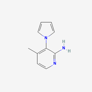 molecular formula C10H11N3 B8408794 4-Methyl-3-(1H-pyrrol-1-yl)pyridine-2-amine 