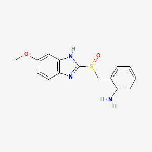 2-[(6-methoxy-1H-benzimidazol-2-yl)sulfinylmethyl]aniline