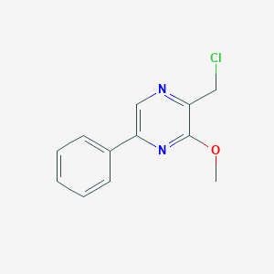 molecular formula C12H11ClN2O B8408844 2-Chloromethyl-3-methoxy-5-phenyl-pyrazine 