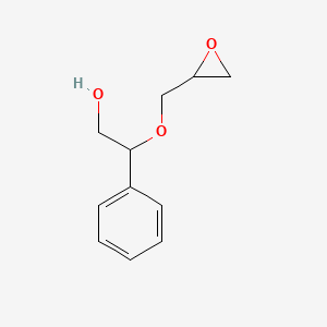 molecular formula C11H14O3 B8408846 2-(Oxirane-2-ylmethoxy)-2-phenylethanol 