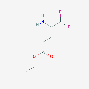 molecular formula C7H13F2NO2 B8408852 4-Amino-4-difluoromethylbutyric acid ethyl ester 