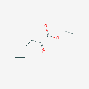 molecular formula C9H14O3 B8408862 2-Oxo-3-cyclobutylpropanoic acid ethyl ester 