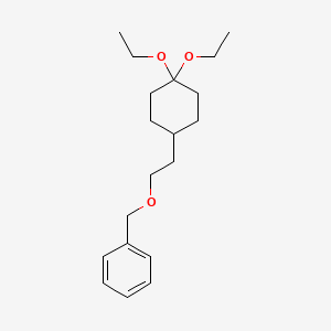 molecular formula C19H30O3 B8408864 [2-(4,4-Diethoxycyclohexyl)ethoxymethyl]benzene 