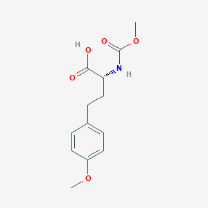 molecular formula C13H17NO5 B8408886 (R)-alpha-(Methoxycarbonylamino)-4-methoxybenzenebutanoic acid 