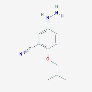molecular formula C11H15N3O B8408909 3-Cyano-4-isobutoxy-phenylhydrazine 