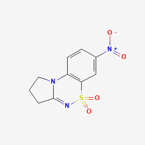 molecular formula C10H9N3O4S B8408915 7-nitro-2,3-dihydro-1H-pyrrolo[2,1-c][1,2,4]benzothiadiazine 5,5-dioxide 