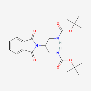 molecular formula C21H29N3O6 B8408944 di-tert-butyl [2-(1,3-dioxo-1,3-dihydro-2H-isoindol-2-yl)-1,3-propanediyl]biscarbamate 