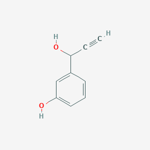 molecular formula C9H8O2 B8408955 3-Hydroxy-3-(3-hydroxyphenyl)-1-propyne 