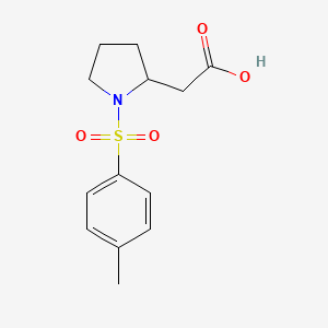 molecular formula C13H17NO4S B8408957 1-Tosylpyrrolidine-2-acetic acid 