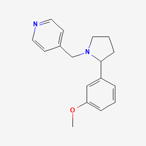 molecular formula C17H20N2O B8408967 2-(3-Methoxyphenyl)-1-(4-pyridinylmethyl)pyrrolidine 
