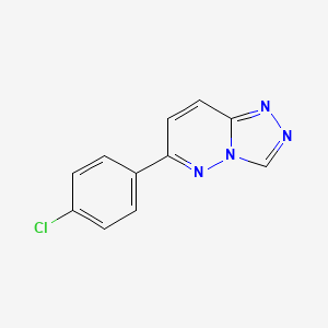 molecular formula C11H7ClN4 B8408975 6-(p-Chlorophenyl)-1,2,4-triazolo[4,3-b]pyridazine 