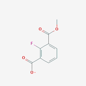 molecular formula C9H6FO4- B8409036 Monomethyl 2-fluoroisophthalate 