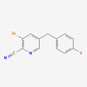 3-Bromo-5-[(4-fluorophenyl)methyl]-2-pyridinecarbonitrile