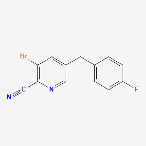 3-Bromo-5-(4-fluorobenzyl)-2-pyridinecarbonitrile