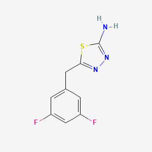 molecular formula C9H7F2N3S B8409122 5-(3,5-Difluorobenzyl)-1,3,4-thiadiazol-2-amine 