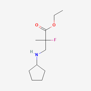 Ethyl 3-(cyclopentylamino)-2-fluoro-2-methylpropanoate