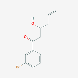 molecular formula C12H13BrO2 B8409150 1-(3-Bromophenyl)-3-hydroxyhex-5-en-1-one 