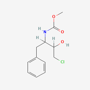 molecular formula C12H16ClNO3 B8409162 Methyl N-(4-chloro-3-hydroxy-1-phenylbutan-2-YL)carbamate 