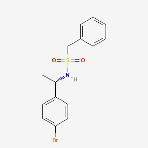 molecular formula C15H16BrNO2S B8409163 (S)-N-(1-(4-Bromophenyl)ethyl)(phenyl)methanesulfonamide 