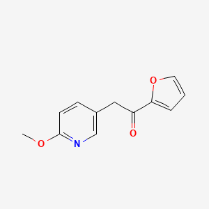 molecular formula C12H11NO3 B8409190 1-Furan-2-yl-2-(6-methoxy-pyridin-3-yl)-ethanone 
