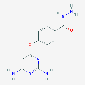 molecular formula C11H12N6O2 B8409213 4-[(2,6-Diaminopyrimidin-4-yl)oxy]benzohydrazide 