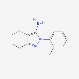 molecular formula C14H17N3 B8409220 2-(2-methylphenyl)-4,5,6,7-tetrahydro-2H-indazol-3-amine 