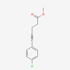 molecular formula C12H11ClO2 B8409245 Methyl 5-(4-Chlorophenyl)-4-pentynoate 