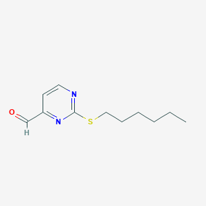 2-Hexylsulfanyl-pyrimidine-4-carbaldehyde
