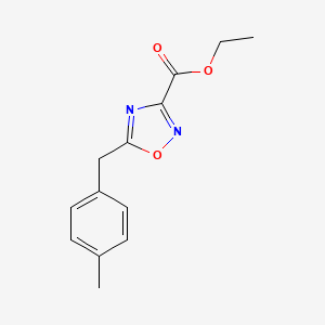 molecular formula C13H14N2O3 B8409292 Ethyl 5-(4-methylbenzyl)-1,2,4-oxadiazole-3-carboxylate 