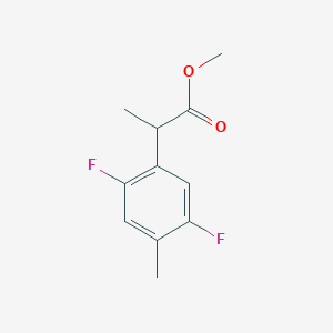 molecular formula C11H12F2O2 B8409300 Methyl 2-(2,5-difluoro-4-methylphenyl)propionate 