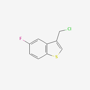molecular formula C9H6ClFS B8409325 3-(Chloromethyl)-5-fluorobenzo[b]-thiophene 
