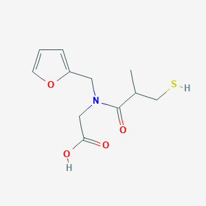 molecular formula C11H15NO4S B8409381 [Furan-2-ylmethyl-(3-mercapto-2-methyl-propionyl)-amino]-acetic acid 