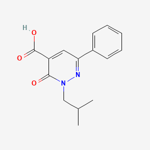 molecular formula C15H16N2O3 B8409390 4-carboxy-2-isobutyl-6-phenyl-2H-pyridazin-3-one 