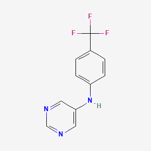 molecular formula C11H8F3N3 B8409444 Pyrimidin-5-yl-(4-trifluoromethyl-phenyl)-amine 