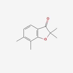 molecular formula C12H14O2 B8409540 2,2,6,7-Tetramethyl-1-benzofuran-3(2H)-one 