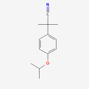 molecular formula C13H17NO B8409556 2-(4-Isopropoxyphenyl)-2-methylpropionitrile 