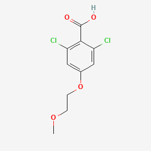 molecular formula C10H10Cl2O4 B8409572 2,6-Dichloro-4-(2-methoxyethoxy)benzoic acid 