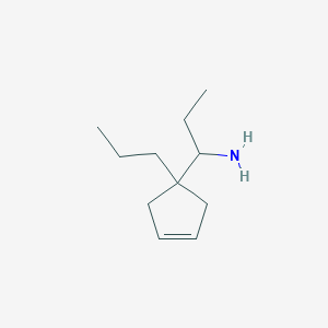molecular formula C11H21N B8409608 1-(1-Aminopropyl)-1-propylcyclopent-3-ene 