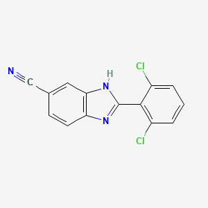 molecular formula C14H7Cl2N3 B8409644 2-(2,6-Dichloro-phenyl)-3H-benzoimidazole-5-carbonitrile 