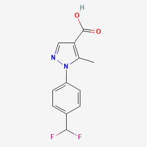 molecular formula C12H10F2N2O2 B8409656 1-[4-(Difluoromethyl)phenyl]-5-methyl-1H-pyrazole-4-carboxylic acid 