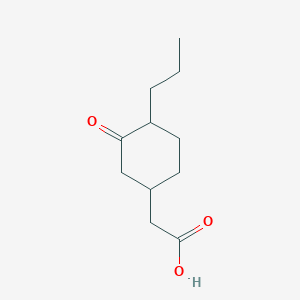 molecular formula C11H18O3 B8409686 (3-Oxo-4-propyl-cyclohexyl)-acetic acid 