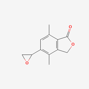 molecular formula C12H12O3 B8409719 4,7-dimethyl-5-oxiran-2-yl-2-benzofuran-1(3H)-one 