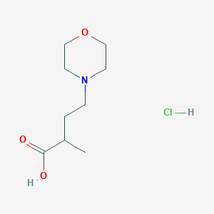 molecular formula C9H18ClNO3 B8409738 2-Methyl-4-morpholinobutyric acid hydrochloride 