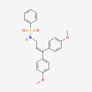 molecular formula C23H23NO4S B8409824 Benzenesulfonamide, N-(3,3-bis(4-methoxyphenyl)-2-propenyl)- CAS No. 115499-62-2