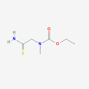 molecular formula C6H12N2O2S B8409851 (N-Carbethoxy-N-methylamino)thioacetamide 