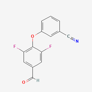molecular formula C14H7F2NO2 B8409852 3-(2,6-Difluoro-4-formylphenoxy)benzonitrile 