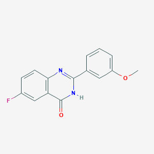 molecular formula C15H11FN2O2 B8409853 6-Fluoro-2-(3-methoxyphenyl)quinazoline-4(3H)-one 